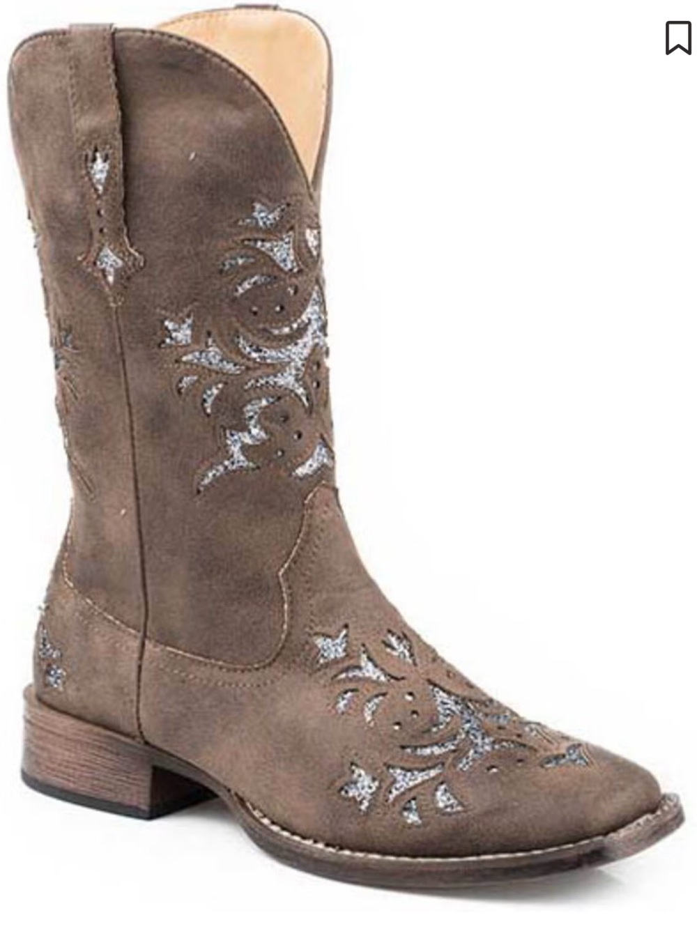 Roper Brown with Glitter Cowboy Boots 10.5